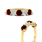 Load image into Gallery viewer, round-cut-2-carat-5-stone-diamond-and-ruby-wedding-ring-in-yellow-gold-FDENS141ROBGRUDRANGLE3-2.00CT-NL-YG
