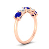 Load image into Gallery viewer, round-cut-2-carat-5-stone-diamond-and-sapphire-wedding-ring-in-rose-gold-FDENS141ROBGSABLANGLE2-2.00CT-NL-RG