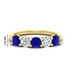 Load image into Gallery viewer, round-cut-2-carat-5-stone-diamond-and-sapphire-wedding-ring-in-yellow-gold-FDENS141ROBGSABL-2.00CT-NL-YG-HW