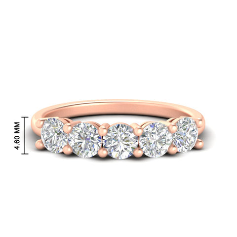 Women’s 2 Carat Round Gem Band Ring