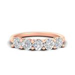 Load image into Gallery viewer, round-cut-2-carat-5-stone-diamond-wedding-ring-in-rose-gold-FDENS141ROB-2.00CT-NL-RG
