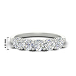 Load image into Gallery viewer, round-cut-2-carat-5-stone-diamond-wedding-ring-in-white-gold-FDENS141ROB-2.00CT-NL-WG-HW

