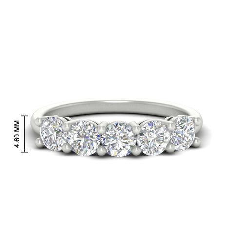 Women’s 2 Carat Round Gem Band Ring