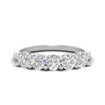 Load image into Gallery viewer, round-cut-2-carat-5-stone-diamond-wedding-ring-in-white-gold-FDENS141ROB-2.00CT-NL-WG
