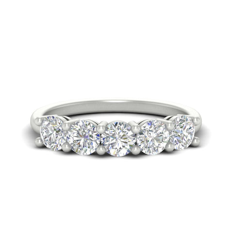 Women’s 2 Carat Round Gem Band Ring