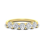 Load image into Gallery viewer, round-cut-2-carat-5-stone-diamond-wedding-ring-in-yellow-gold-FDENS141ROB-2.00CT-NL-YG
