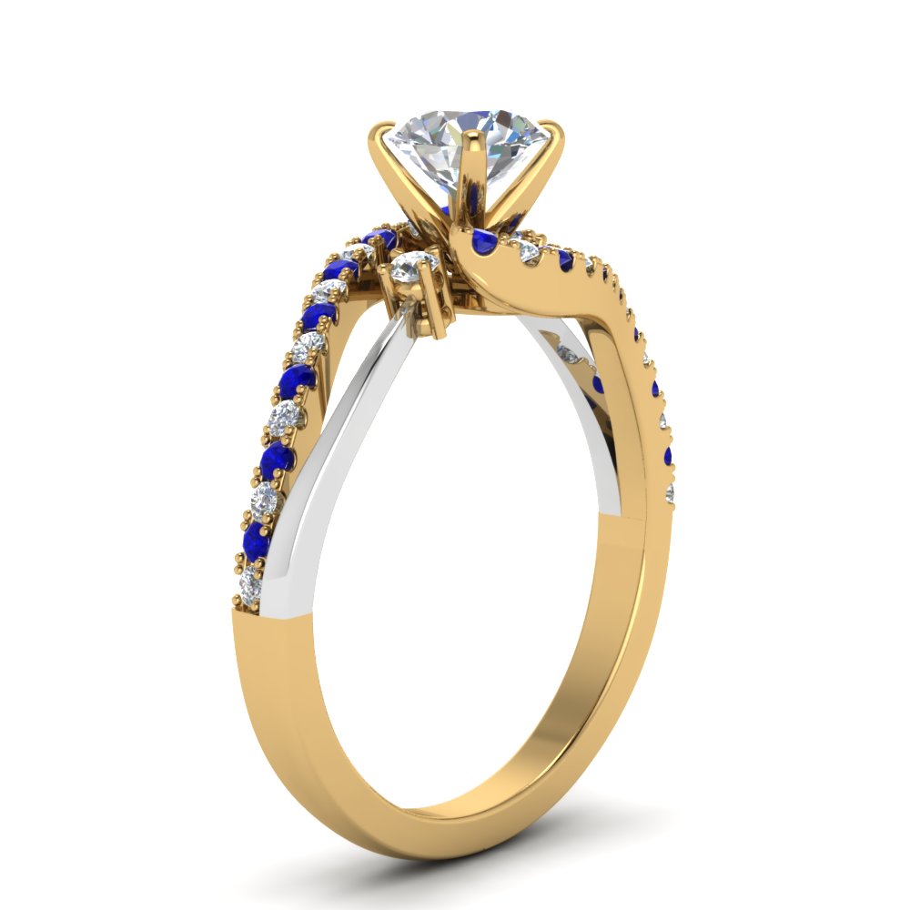 round-cut-2-tone-3-stone-diamond-swirl-engagement-ring-with-blue-sapphire-in-FDO50895RORGSABL-NL-YG