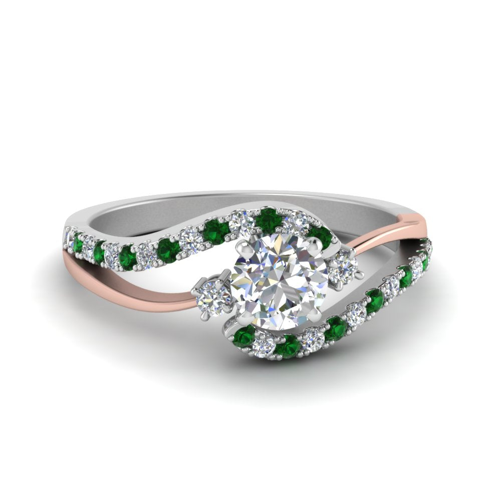 round-cut-2-tone-3-stone-diamond-swirl-engagement-ring-with-emerald-in-FDO50895RORGEMGR-NL-WG