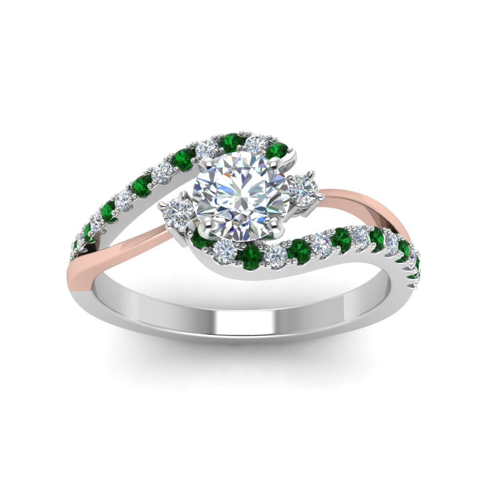 round-cut-2-tone-3-stone-diamond-swirl-engagement-ring-with-emerald-in-FDO50895RORGEMGR-NL-WG