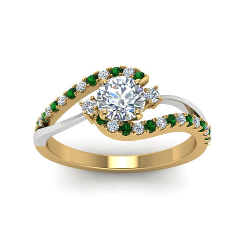 round-cut-2-tone-3-stone-diamond-swirl-engagement-ring-with-emerald-in-14K-yellow-gold-FDO50895RORGEMGRANGLE5-NL-YG?v=1774335328