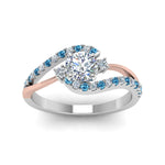 Load image into Gallery viewer, round-cut-2-tone-3-stone-diamond-swirl-engagement-ring-with-ice-blue-topaz-in-FDO50895RORGICBLTO-NL-WG
