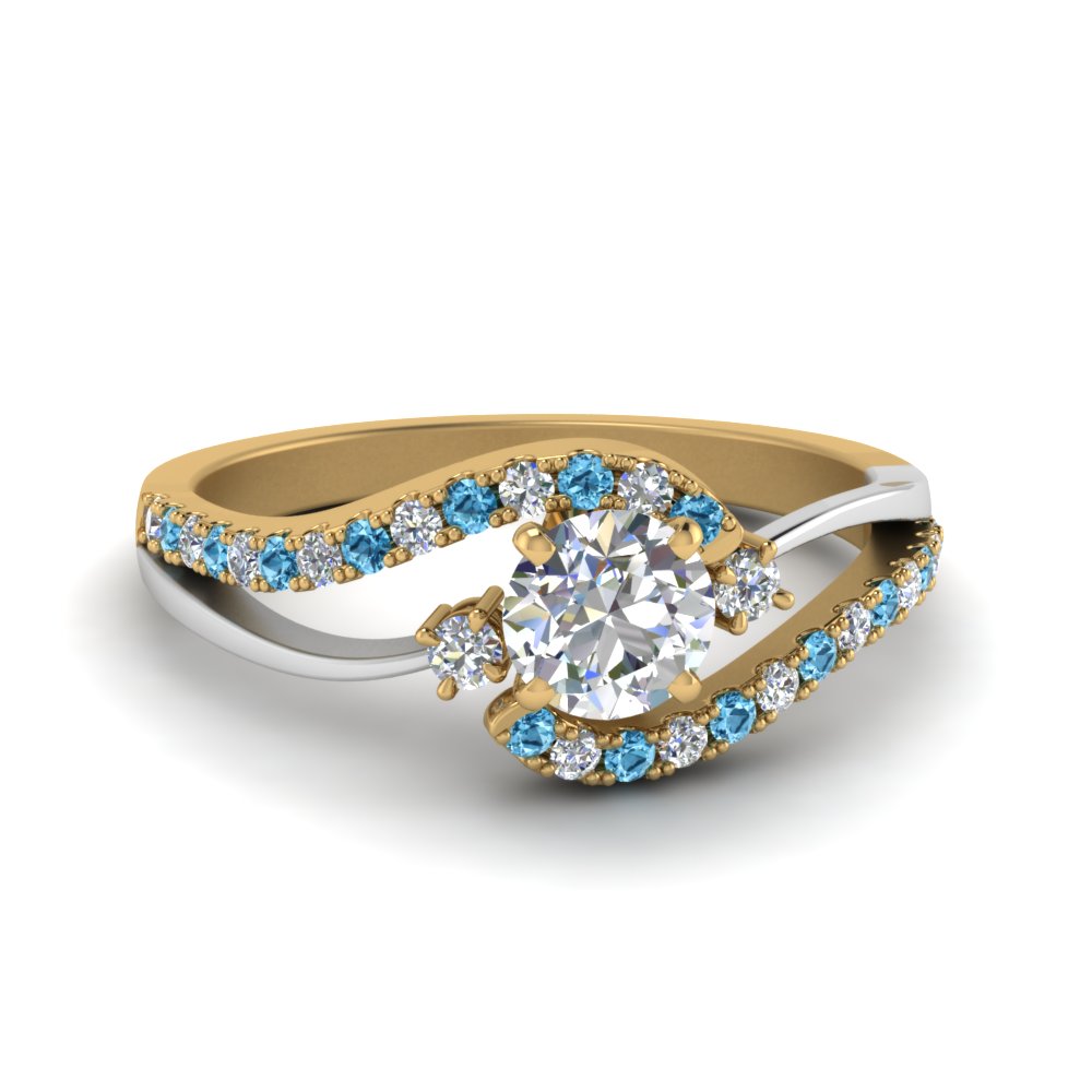 round-cut-2-tone-3-stone-diamond-swirl-engagement-ring-with-ice-blue-topaz-in-FDO50895RORGICBLTO-NL-YG