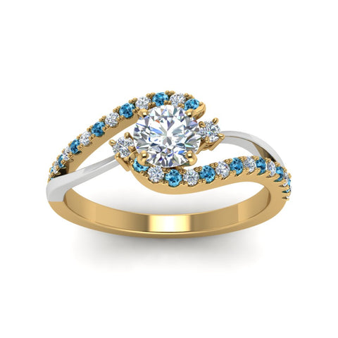 round-cut-2-tone-3-stone-diamond-swirl-engagement-ring-with-ice-blue-topaz-in-14K-yellow-gold-FDO50895RORGICBLTOANGLE5-NL-YG?v=1774335328