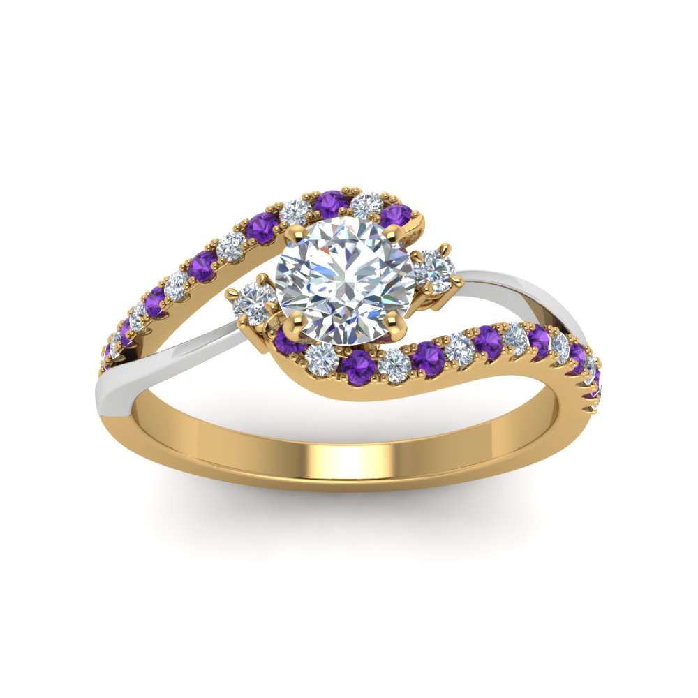 round-cut-2-tone-3-stone-diamond-swirl-engagement-ring-with-violac-topaz-in-FDO50895RORGVITO-NL-YG