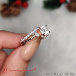 Load image into Gallery viewer, 2 Tone 3 Stone Diamond Swirl Ring
