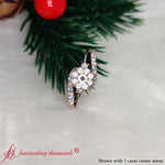 Load image into Gallery viewer, 2 Tone 3 Stone Diamond Swirl Ring
