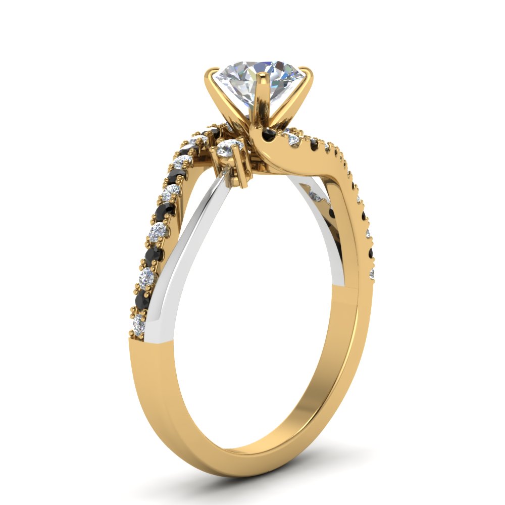 round-cut-2-tone-3-stone-swirl-engagement-ring-with-black-diamond-in-FDO50895RORGBLACK-NL-YG