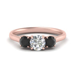 Load image into Gallery viewer, round-cut-3-stone-trellis-black-diamond-engagement-ring-in-rose-gold-FD-10768ROR-1.50CTGBLACK-NL-RG
