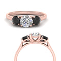 Thumbnail 100 - round-cut-3-stone-trellis-black-diamond-engagement-ring-in-rose-gold-FD-10768ROR-1.50CTGBLACKANGLE3-NL-RG