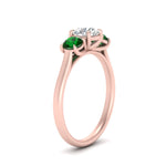 Load image into Gallery viewer, round-cut-3-stone-trellis-emerald-engagement-ring-in-rose-gold-FD-10768ROR-1.50CTGEMGRANGLE2-NL-RG
