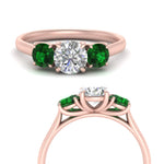Load image into Gallery viewer, round-cut-3-stone-trellis-emerald-engagement-ring-in-rose-gold-FD-10768ROR-1.50CTGEMGRANGLE3-NL-RG
