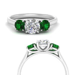 Load image into Gallery viewer, round-cut-3-stone-trellis-emerald-engagement-ring-in-white-gold-FD-10768ROR-1.50CTGEMGRANGLE3-NL-WG
