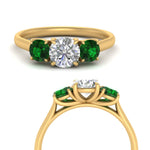 Load image into Gallery viewer, round-cut-3-stone-trellis-emerald-engagement-ring-in-yellow-gold-FD-10768ROR-1.50CTGEMGRANGLE3-NL-YG
