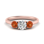 Load image into Gallery viewer, round-cut-3-stone-trellis-orange-sapphire-engagement-ring-in-rose-gold-FD-10768ROR-1.50CTGSAOR-NL-RG
