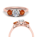 Load image into Gallery viewer, round-cut-3-stone-trellis-orange-sapphire-engagement-ring-in-rose-gold-FD-10768ROR-1.50CTGSAORANGLE3-NL-RG
