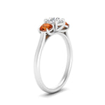 Load image into Gallery viewer, round-cut-3-stone-trellis-orange-sapphire-engagement-ring-in-white-gold-FD-10768ROR-1.50CTGSAORANGLE2-NL-WG
