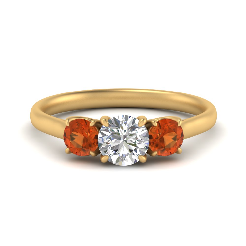 round-cut-3-stone-trellis-orange-sapphire-engagement-ring-in-yellow-gold-FD-10768ROR-1.50CTGSAOR-NL-YG