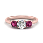 Load image into Gallery viewer, round-cut-3-stone-trellis-pink-sapphire-engagement-ring-in-rose-gold-FD-10768ROR-1.50CTGSADRPI-NL-RG
