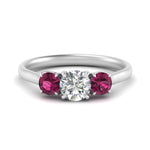 Load image into Gallery viewer, round-cut-3-stone-trellis-pink-sapphire-engagement-ring-in-white-gold-FD-10768ROR-1.50CTGSADRPI-NL-WG
