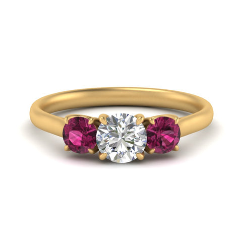 round-cut-3-stone-trellis-pink-sapphire-engagement-ring-in-yellow-gold-FD-10768ROR-1.50CTGSADRPI-NL-YG