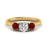Load image into Gallery viewer, round-cut-3-stone-trellis-ruby-engagement-ring-in-yellow-gold-FD-10768ROR-1.50CTGRUDR-NL-YG
