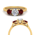 Load image into Gallery viewer, round-cut-3-stone-trellis-ruby-engagement-ring-in-yellow-gold-FD-10768ROR-1.50CTGRUDRANGLE3-NL-YG
