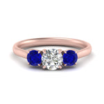 Load image into Gallery viewer, round-cut-3-stone-trellis-sapphire-engagement-ring-in-rose-gold-FD-10768ROR-1.50CTGSABL-NL-RG
