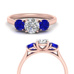 Load image into Gallery viewer, round-cut-3-stone-trellis-sapphire-engagement-ring-in-rose-gold-FD-10768ROR-1.50CTGSABLANGLE3-NL-RG
