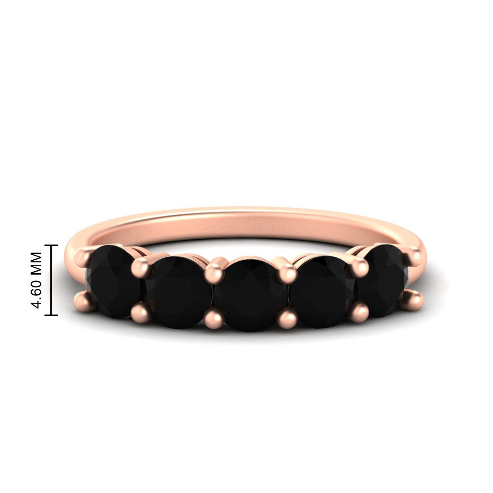 round-cut-5-stone-black-diamond-wedding-ring-2-carat-in-rose-gold-FDENS141ROBGBLACK-2.00CT-NL-RG-HW