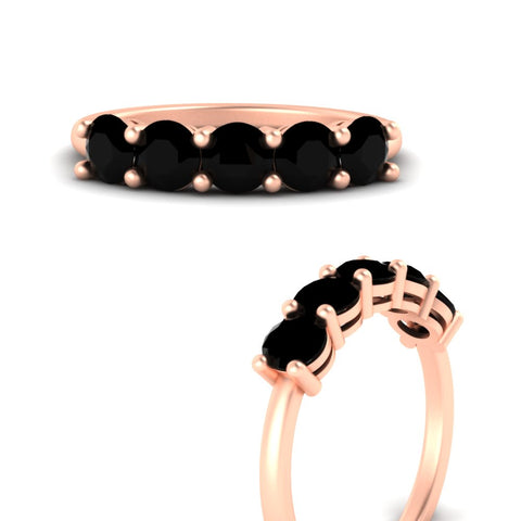round-cut-5-stone-black-diamond-wedding-ring-2-carat-in-rose-gold-FDENS141ROBGBLACKANGLE3-2.00CT-NL-RG
