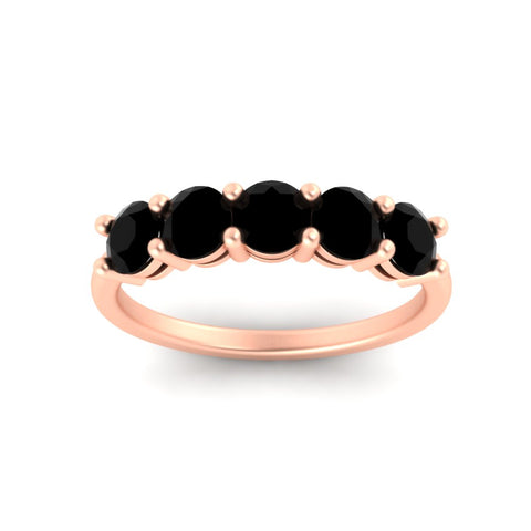 round-cut-5-stone-black-diamond-wedding-ring-2-carat-in-rose-gold-FDENS141ROBGBLACKANGLE5-2.00CT-NL-RG