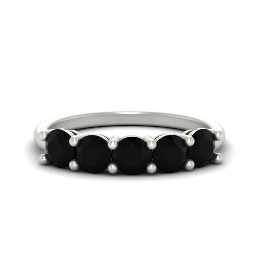 round-cut-5-stone-black-diamond-wedding-ring-2-carat-in-white-gold-FDENS141ROBGBLACK-2.00CT-NL-WG