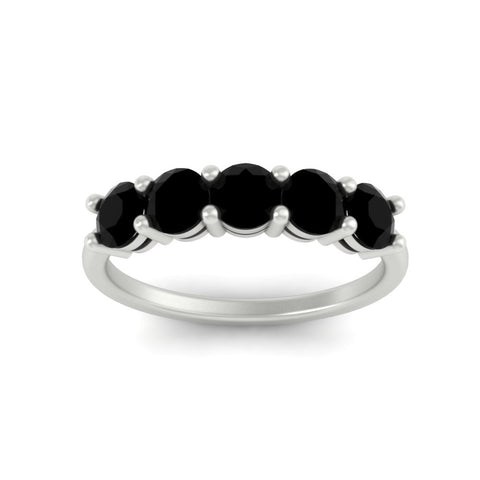 round-cut-5-stone-black-diamond-wedding-ring-2-carat-in-white-gold-FDENS141ROBGBLACKANGLE5-2.00CT-NL-WG