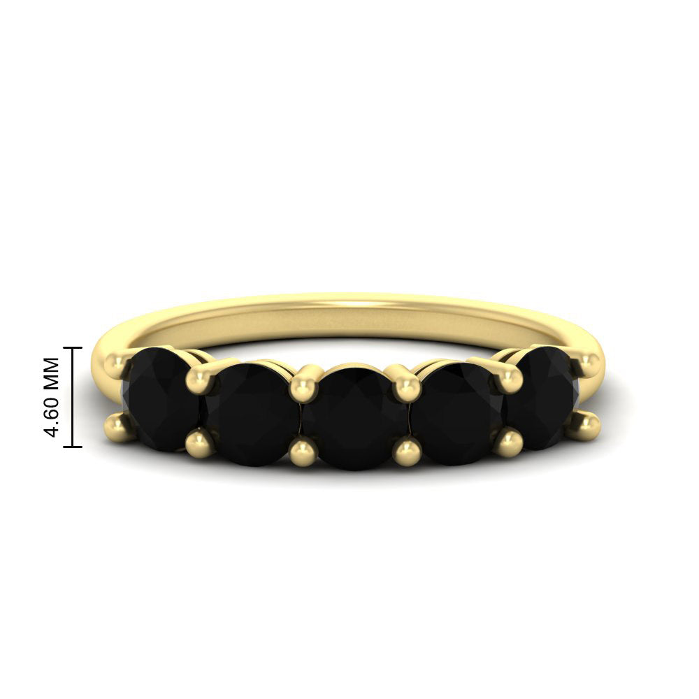 round-cut-5-stone-black-diamond-wedding-ring-2-carat-in-yellow-gold-FDENS141ROBGBLACK-2.00CT-NL-YG-HW