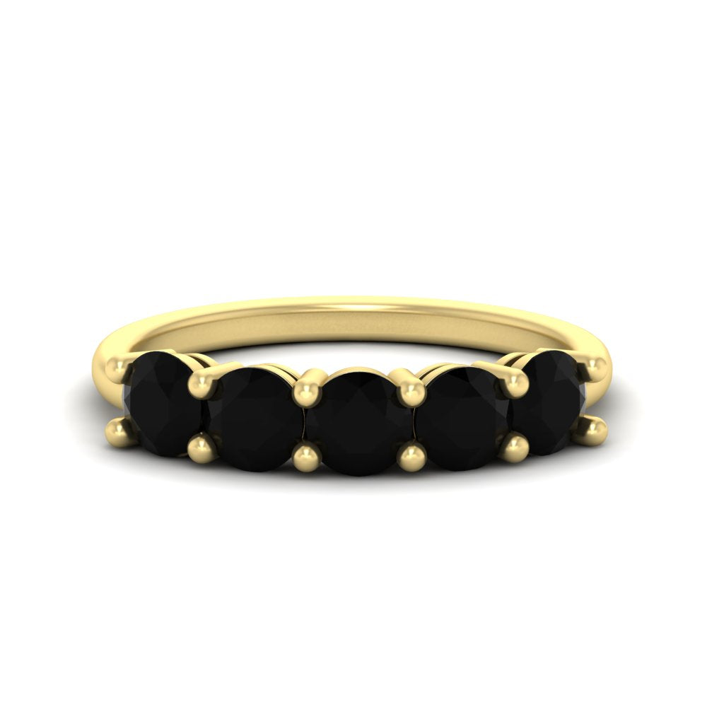 round-cut-5-stone-black-diamond-wedding-ring-2-carat-in-yellow-gold-FDENS141ROBGBLACK-2.00CT-NL-YG