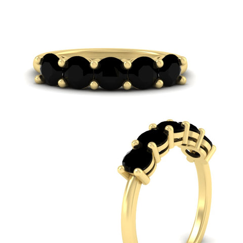 round-cut-5-stone-black-diamond-wedding-ring-2-carat-in-yellow-gold-FDENS141ROBGBLACKANGLE3-2.00CT-NL-YG