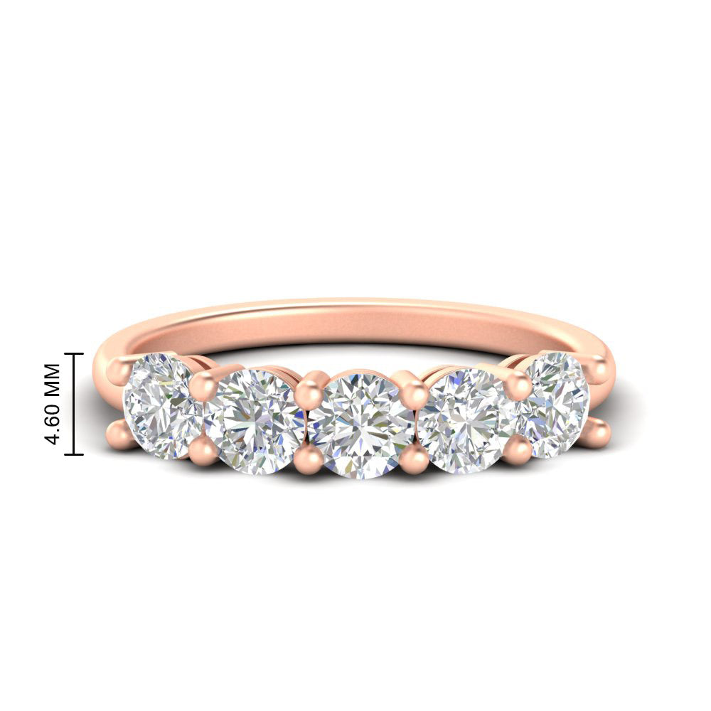 round-cut-5-stone-diamond-wedding-ring-2-carat-in-rose-gold-FDENS141ROB-2.00CT-NL-RG-HW