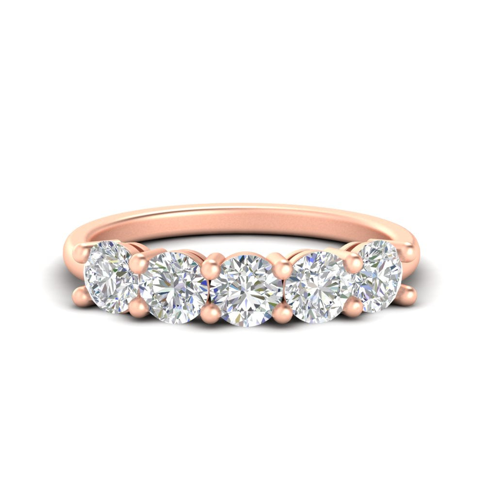 round-cut-5-stone-diamond-wedding-ring-2-carat-in-rose-gold-FDENS141ROB-2.00CT-NL-RG