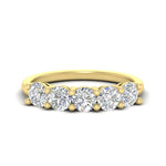 Load image into Gallery viewer, round-cut-5-stone-diamond-wedding-ring-2-carat-in-yellow-gold-FDENS141ROB-2.00CT-NL-YG
