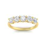 Load image into Gallery viewer, round-cut-5-stone-diamond-wedding-ring-2-carat-in-yellow-gold-FDENS141ROBANGLE5-2.00CT-NL-YG
